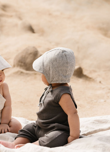 Briar Baby Organic Brimmed Bonnet, Natural Stripe
